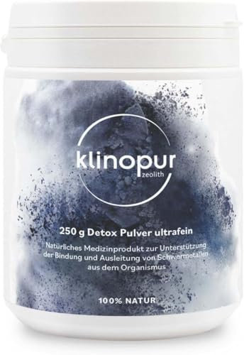 KLINOPUR Zeolith 250g Premium Produkt, 100%, [4 µm ultrafein], Klinoptilolith, Zeolith Pulver