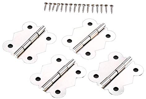 Scharnier Klappe 4-Teilige Antike Holzkiste Geschenkverpackung Schrank Schublade Schmuckschatulle Scharnier Für Möbelbeschläge Real Muebles 25X20Mm-4Pcs__30X27Mm