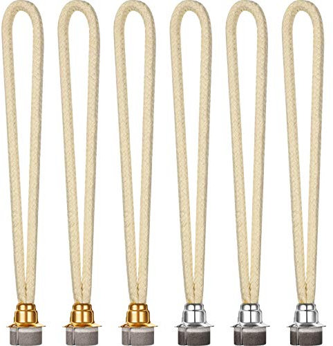 Maitys Oil Lamp Wick Replacement Fragrance Catalytic Wick Replacement Catalytic Air Control Burner Effusion Lamps for Burner Diffuser Aromatherapy(Silver, Gold,6 Pcs)