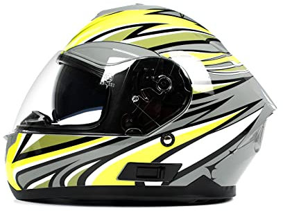 BHR Casco Integrale Moto con Doppia Visiera 814 RIDE | Casco Moto Integrale Omologato ECE con Visiera Doppia Antigraffio | Casco Moto Donna/Uomo con Sgancio Micrometrico | Wind Rose Grey | L