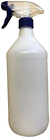 CPL Fabbrika. Flacon vide en plastique avec pulvérisateur vaporisateur Capacité 1 l Idéal pour l'eau et autres types de liquides.