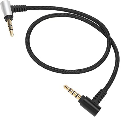 TRS to TRRS Adapter Cable, Replacement 3.5mm Microphone Cable for Rode SC7 3.5mm TRS (3 Pole) to TRRS (4 Pole) Coiling Cable 35cm/13.8in