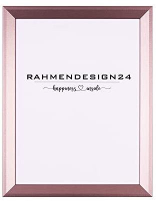 Rahmendesign24 Bilderrahmen Rio 48x68 Roségold Fotorahmen, Wechselrahmen, Posterrahmen, Puzzlerahmen