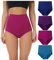 wirarpa Women's Cotton Knickers Super High waisted Briefs Ladies Underwear Full Coverage Panties Multicolor 4 Pack M