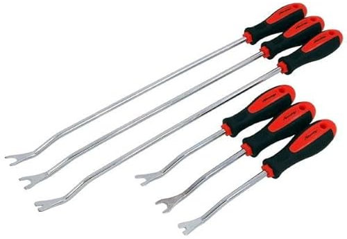 Set of 6 Long Reach Door Panel and Trim Removal Tool Set Short Arm Pry Bar Garage Craft Equip Interior Remover Tyre Lever