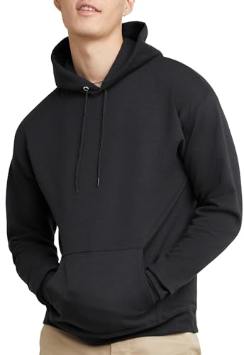 Hanes Comfortblend EcoSmart Hoodie, Midweight Fleece, Pullover Hooded Sweatshirt for Men, Black, 5X Large