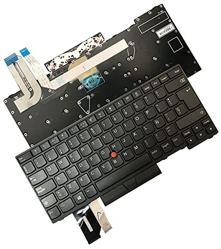 JINTAI Notebook El Teclado (sin retroiluminación) para (Español Layout España) De Repuesto para Lenovo Thinkpad E480 E485 E490 E495 L380 L480 L490 T480s Series