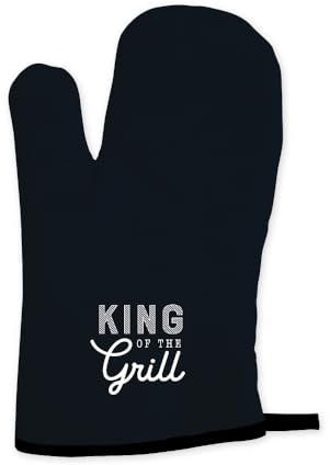 Grafik-Werkstatt | Ofen-Handschuh | King of The Grill, Schwarz