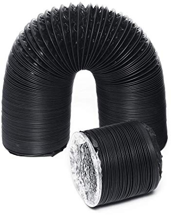AZITICY Lüftungsschlauch Abluftschlauch Aluflexrohr PVC 125mm Alu-Flexschlauch Flexrohr Luftschlauch Alurohr für Mobile Klimaanlage, Dunstabzugshaube, Ablufttrockner (125mm*6m)