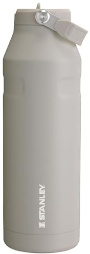 Stanley IceFlow Flip Straw 2.0 Water Bottle 50 OZ | Built-In Straw with Larger Opening | Lightweight & Leak-Resistant | Insulated Stainless Steel | BPA-Free | Ash