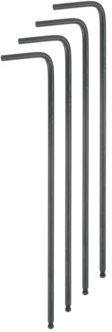 sourcing map 4pcs Ball End Hex Key Wrench 2mm L-Shape Extra Long Arm Hexagon Metric Wrenches Chrome Vanadium Steel Repairing Tool for Home Repair Black