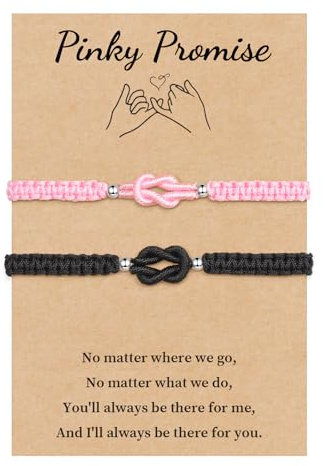 VU100 Pulsera para Pareja Regalo para Pareja Pulsera Hilo del Destino Pulsera de Protección de la Suerte de la Cábala Día de Navidad Cumpleaños Regalo para Novio Novia Marido Esposa Familia Amigos
