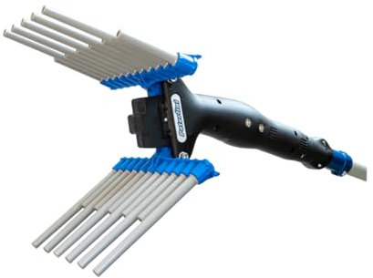 PATERLINI Agrafeuse électrique professionnelle pour récolte d'olives 12 V – Secoueur à olives électrique léger et puissant – Récolte d'olive rapide (UP-22 – Tige fixe longue m 2,8)