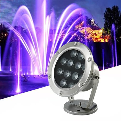 Luci subacquee a LED per piscine sommergibili per stagno per piscina fontana da giardino IP68 impermeabile a bassa tensione AC12/24 V bianco 48 W AC24 V