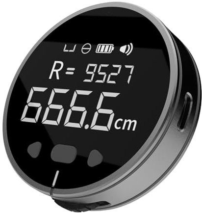 Electronic Digital Tape Measure with LCD Display High Accuracy Rechargeable Long Distance Rolling Measuring Tool for Carpenters Construction Workers Aluminum Alloy