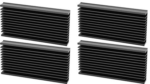 Dissipatore di Calore in Alluminio, Grande Raffreddamento a Chip 50 X 12,7 X 100 Mm, Materiale di Alta qualità, Denti Fine Scanalati, Ampiamente Applicazione, Facile Installazione e Smontaggio