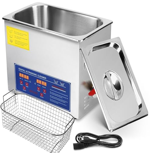 Nettoyeur à Ultrasons 10L Avec Chauffage Et Minuterie, Nettoyeur à Ultrasons En Acier Inoxydable 240w, Nettoyeur Professionnel De PièCes à Ultrasons Pour Outils De Laboratoire Lunettes PièCes