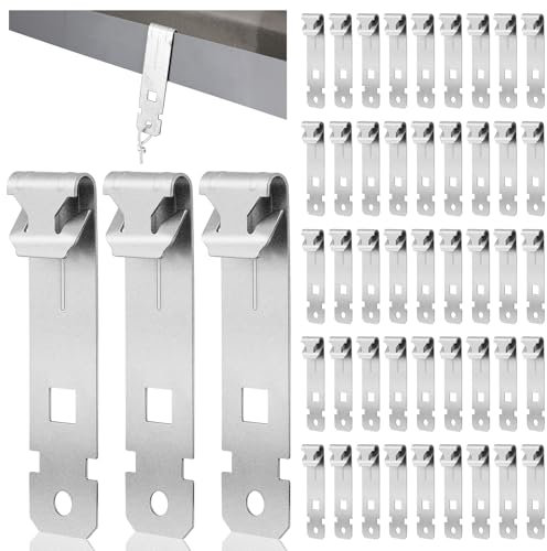 Blulu 50pcs C Purlin Clips for Vertical Flanges 1/8 - 1/4 Thick Hardware Clamp Vise for Wire Suspension Connect Ceiling Wire and Jack Chain from Bar Joists and Purlins