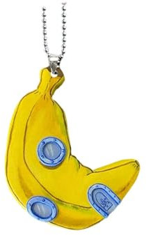 Birthday Hanging Decorations Banana Bananas Tumbler Chain Cup Decoration Accessories Unique Mug Drink Coffee Tea Monkey Cereal Food Tree Fruit Birthday Party Decorations (Yellow, 8cm)