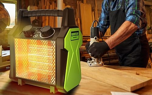 GARDTECH Stufa Elettrica Basso Consumo 2000 W con Spegnimento Automatico Antiribaltamento, Termoventilatore con Funzione Aria Fredda, stufetta elettrica, Cannone Aria Calda per Camera da Letto e Serra