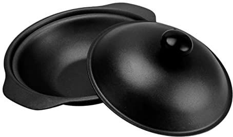 iplusmile Cazuela de Hierro Fundido Antiadherente Doble Asa para Guisos y Cocción Estofada Segura en Cocina Hogar