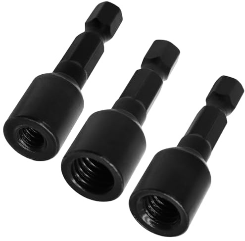 Litoexpe 3 Pcs 1/4-20, 3/8-16, 5/16-18 Hanger Bolt Driver Set, 1/4 Hex Shank Hanger Bolt Installation Tool for Double-Headed Screws