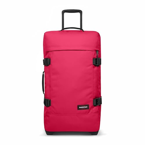 Eastpak Tranverz M Koffer 78L (67 x 35,5 x 30 cm), mittelgroßer Reisekoffer mit Rollen, leichtes Gepäck mit 2 Fächern, Teleskopgriff & TSA-Schloss - Saffron RED
