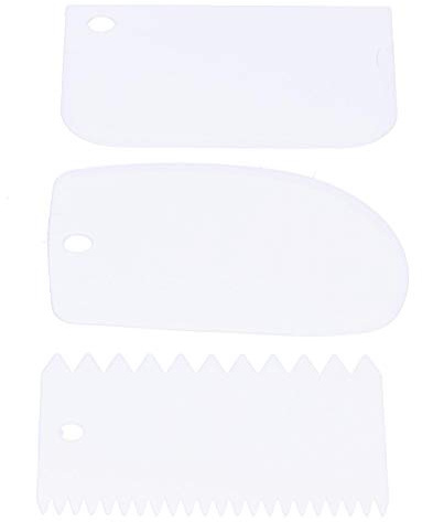 RASTKY Set di 3 Raschietti per Crema, Pratici Taglierini per Impasti, più Levigati, per Utensili da Forno Domestici (WHITE)