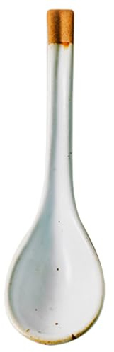 SMASOLO Cucchiai da Zuppa in Ceramica Robusta Set 6 Pezzi, Cucchiaio Multiuso Liscio per Cucina Domestica e Ristoranti, Mestolo da Minestra Resistente ad Uso Prolungato