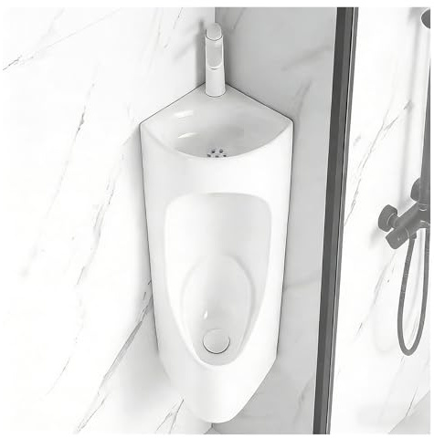 Orinatoio in ceramica a parete Orinatoio Angolare A Parete, Orinatoi Triangolari in Ceramica, Orinatoio Salvaspazio, Orinatoi Moderni Bianchi per Hotel, Camper, Bagni