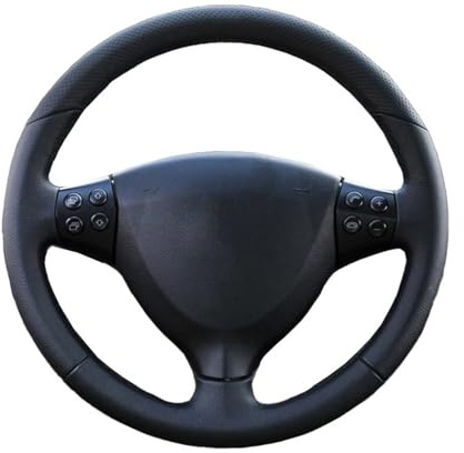 Leder Lenkradbezug Für Mercedes Für Benz A-Klasse W169 2004-2007 2008-2012 DIY Auto Lenkrad Abdeckung Mikrofaser Leder(B-Black)