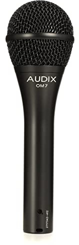 AUDIX OM7 Dynamic Vocal Microphone – Hypercardioid Pattern, Low Output for High SPL, 40 Hz–19 kHz, Ideal for Loud Stages and Live Performance