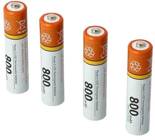 vhbw 4X AAA Micro Akku kompatibel mit Siemens Gigaset C590, C595, C610, C610A, C610H, C610 IP, CX610 ISDN schnurlos Festnetz (800mAh, 1,2V, NiMH)
