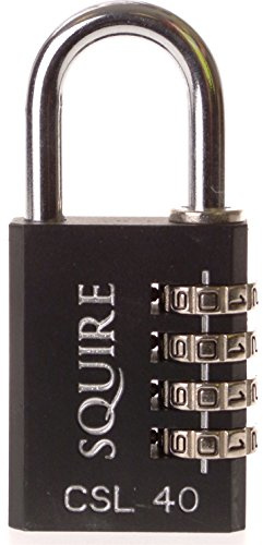 Precise Engineered Henry Squire Combination Padlock Black 40mm [Pack of 1] - w/3yr Rescu3® Warranty