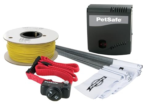 PetSafe - Système de Clôture Anti-Fugue avec Fil pour Chien de Plus 3,6 Kg – 4 Niveaux de stimulations - Tous Types de Jardin (jusqu'à 0.13 Hectares) - Imperméable - Facile à Installer