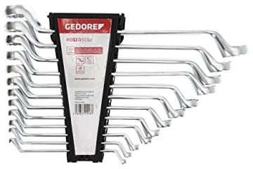 GEDORE red Doppelringschlüssel-Satz, 12-teilig, SW 6-32, Chrom-Vanadium-Stahl, Silber