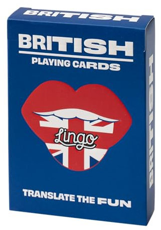 Lingo Slang Spielkarten - Sprachlernspiel Set - lustiges visuelles Kartendeck zur Verbesserung der Vokabel- und Ausspracherfähigkeiten