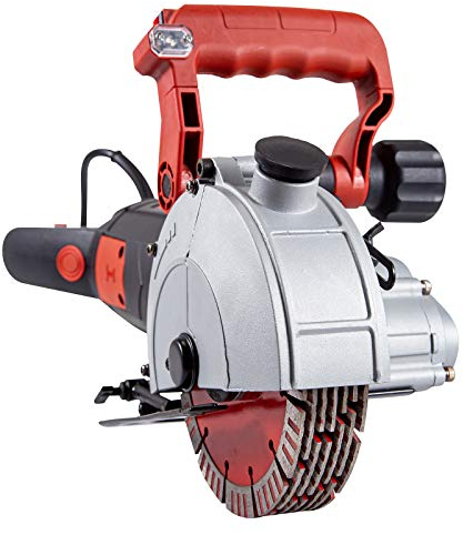 VEVOR Rozadora de Muros de Cable con Láser - 4800W, 6500 rpm, Max Profundidad y Ancho de Ranura 41 x 42 mm, Máquina Cortadora de Ranuras de Pared con 8 Hojas de Sierra