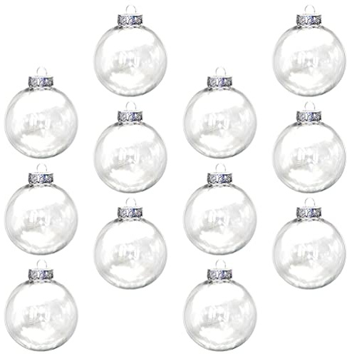 STOBOK Weihnachtskugeln 10cm Transparente Befüllbare Christbaumkugeln DIY Basteln 20 Stücke Weihnachten Christbaumschmuck Weihnachtsschmuck Christbaumanhänger Weihnachtszubehör