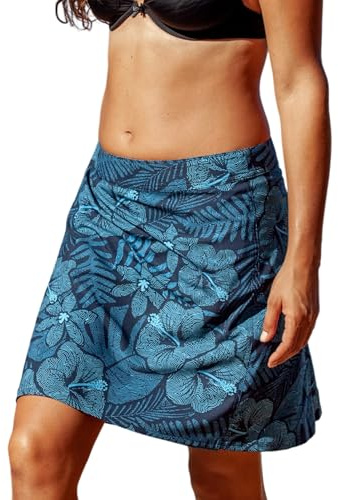 RipSkirt Hawaii Length 2 - Wrap Skirt for Women - Quick Dry Swim Cover-Up with Side Pocket - Lightweight for Beach and Travel and Casual Wear (Maui Moonlight, M 8-10)