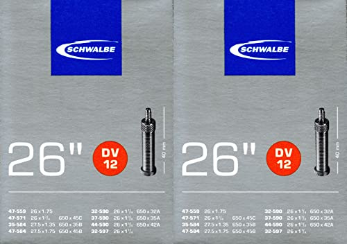 2X Schwalbe DV 12 Schlauch 26 Zoll 26x1 1/4 26x1 3/8 26x1 5/8