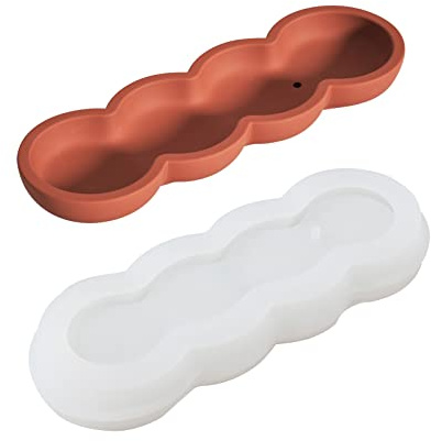 BOOWAN NICOLE Räucherstäbchenhalter aus Beton, Zement, Erbsenschalen, Räucherstäbchenhalter, Silikonform