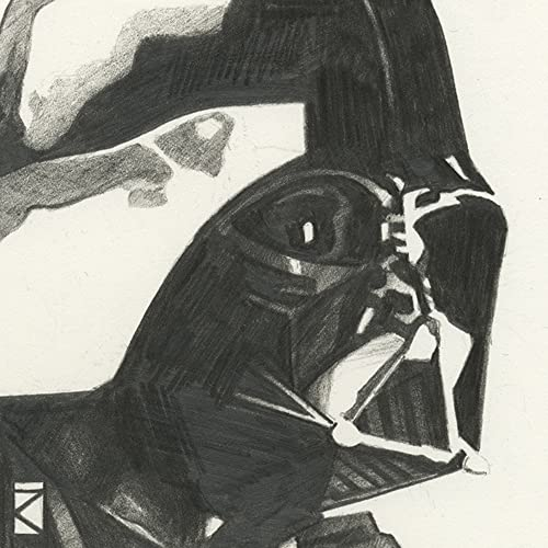 Star Wars - Gerahmter Leinwanddruck, Skizze (30 cm x 30 cm) (Weiß/Schwarz)