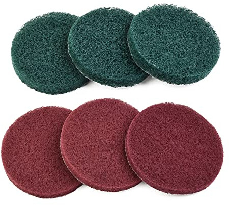 6 Stück 4-Zoll-Reinigungstuch Scrub Pad Industrielle Scheuerschwämme Nylon-Polierschwamm Zum Reinigen Von Waschbecken Fliesenfugenwerkzeugen