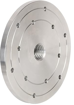 VINWOX 6 Wood Lathe Steel Faceplate, 1”x8TPI Spindle Thread Woodworking Machine Chuck Face Plate