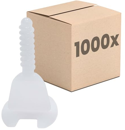 Dalsys 1000x Gewindelaschen Fliesen Nivelliersystem 3mm | Verlegehilfe, Fliesenleger Werkzeug, Abstandshalter, Verlegesystem, Fliesenzubehör