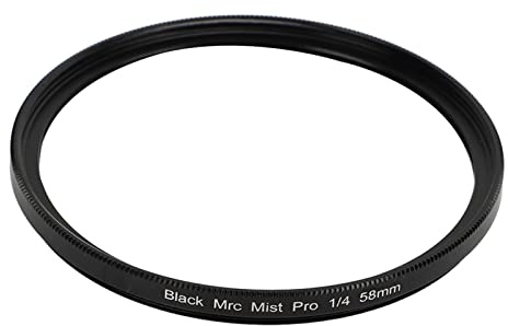 SLR-Diffusionskamerafilter, Schwarzer Weichfilter mit MRC-Beschichtung, Schwarzer Nebelfilter, Kinofilter, Wasserdicht, ölbeständig, für Videoporträts (58MM)