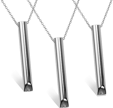 Collar de 3 piezas para aliviar la ansiedad, collar de respiración Anapana, collar de ansiedad, collar de alivio del estrés, collar portátil de ejercicios de respiración profunda para hombres y