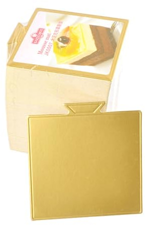 100 Pièces Support Gâteau Carton, Mini Assiettes à Gâteaux en Carton, Plateau à Gâteau Jetable(Carré)