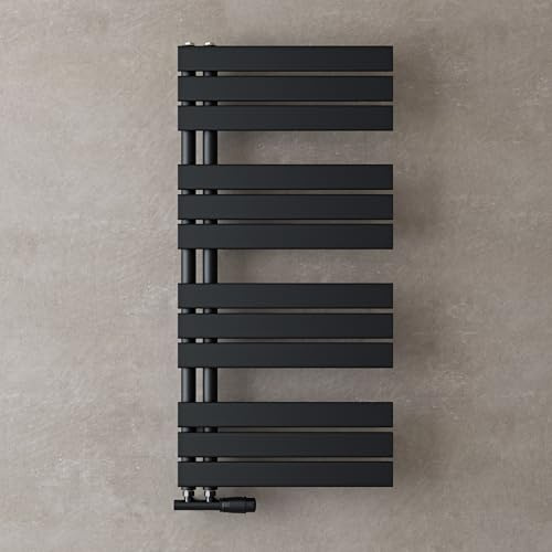 doporro Heizkörper Bad Handtuchheizkörper 104x50cm Anthrazit Badheizkörper | Badezimmer Badheizung Handtuchtrockner Handtuchwärmer Seitenanschluss, Effiziente Wärmeleitung, Nahtlose Schweißtechnik, FN